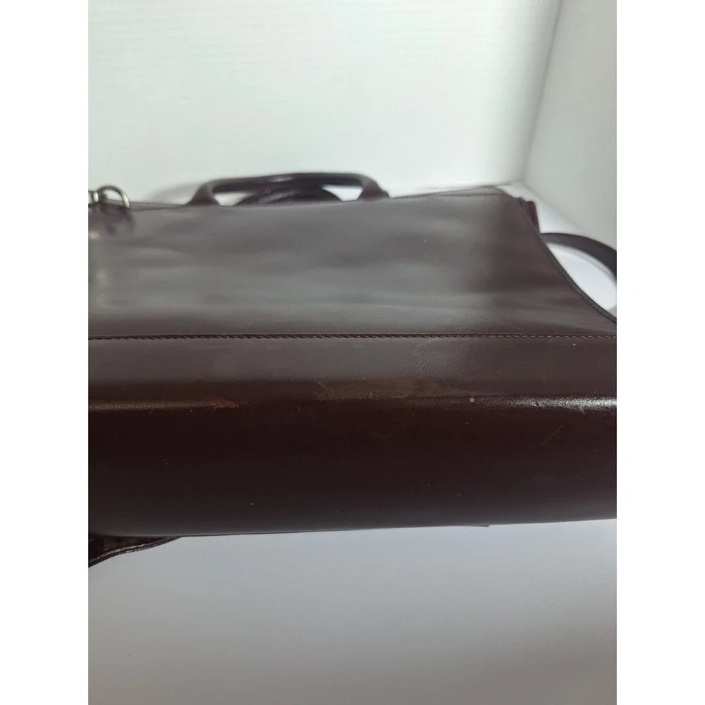Vintage Samsonite 3 Ring Binder Notebook Genuine Leather Brown Zip Handles Zip